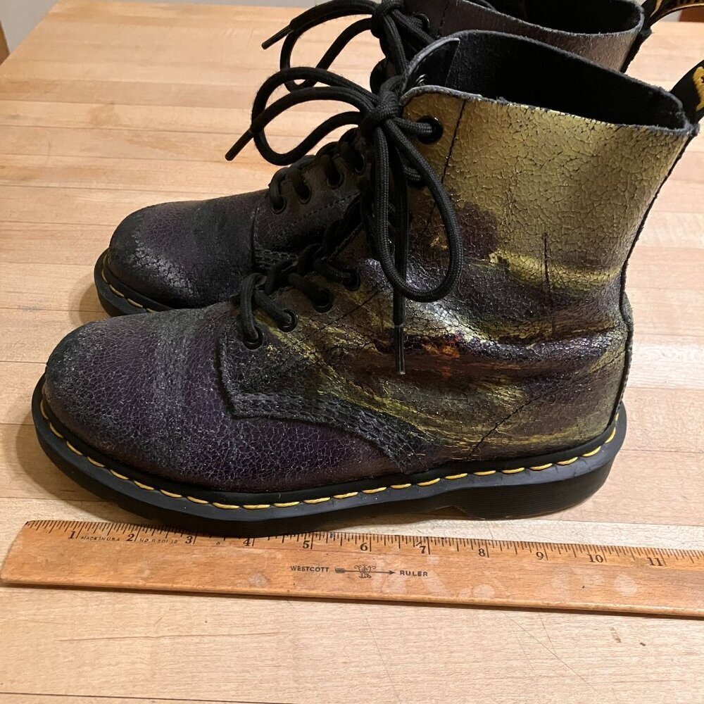 Dr. Martens Unisex Fisherman at Sea JMW Turner Tate Boots Size 8L 7M Blue AN EXC - Picture 7 of 12